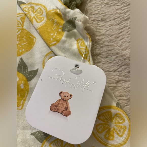 NWT Rene Rofe Boutique Baby Lemon Patterned Dress Set - Picture 4 of 7